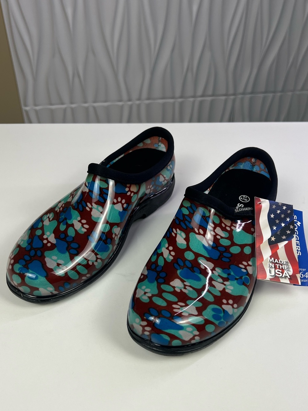 Sloggers Waterproof Paw Print Garden Shoes - Brand New